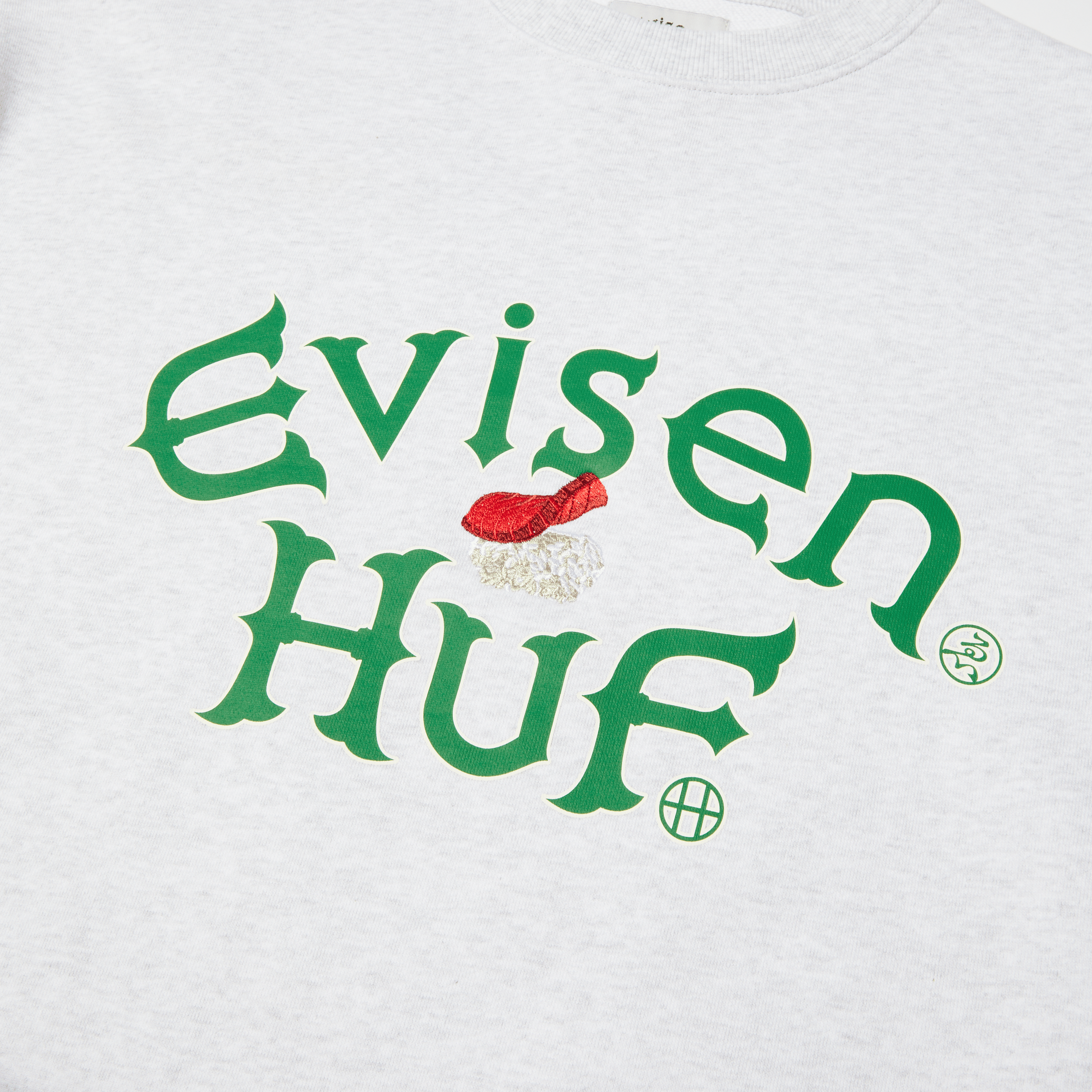 HUF x Evisen Sushi Crew Fleece Sweatshirt - Image 2
